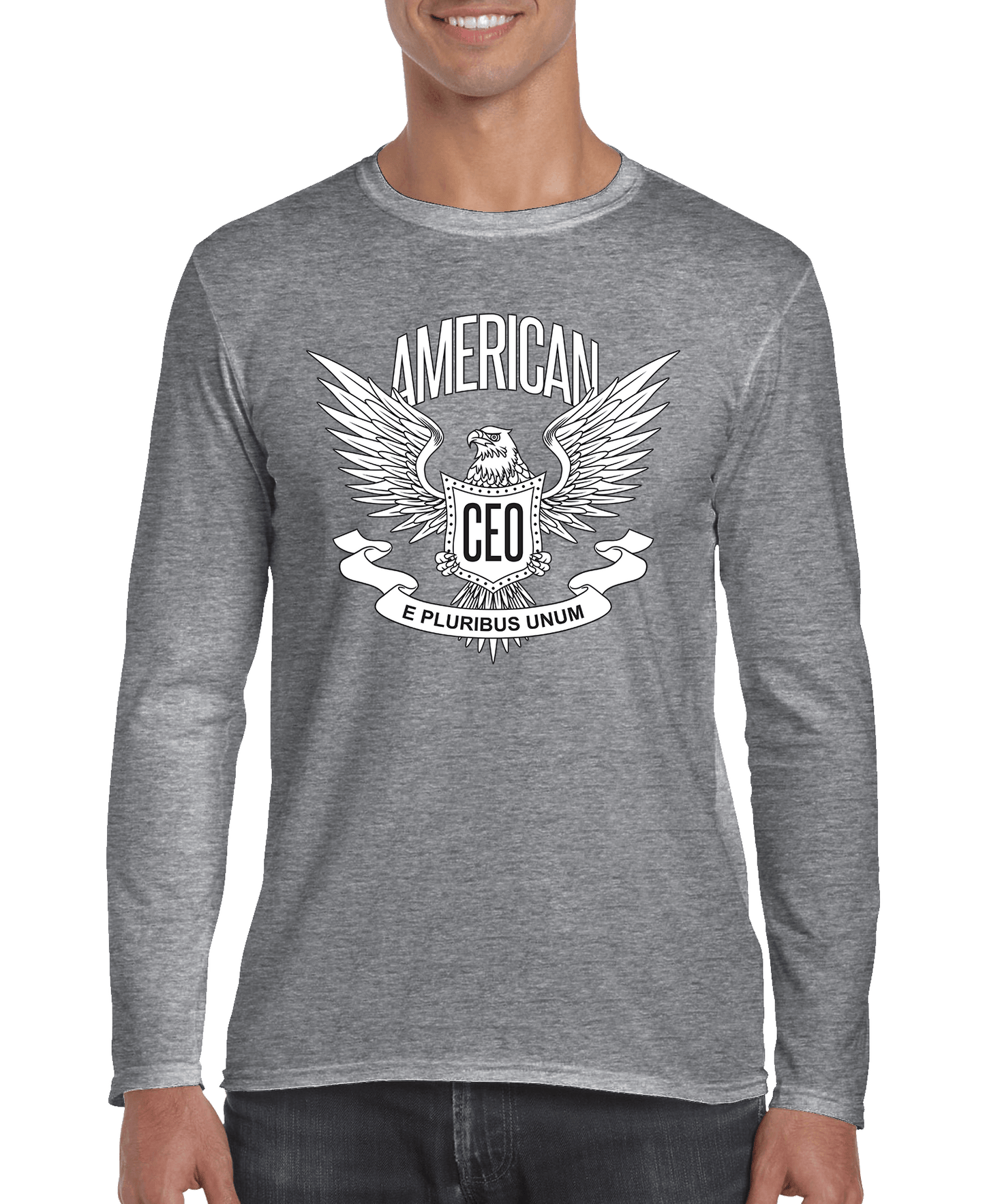 American CEO Patriotic Eagle Men's Long Sleeve Shirt